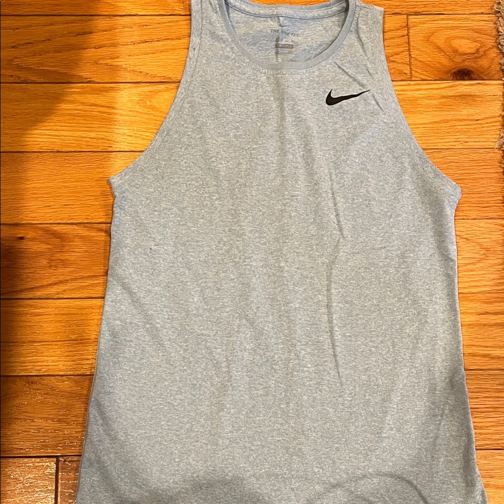 Nike Heather Gray/Blue Sleeveless Top